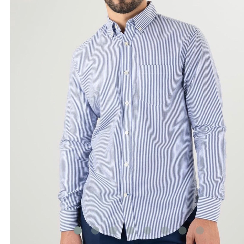 BLUE STRIPED SHIRT - BANANA REPUBLIC size L